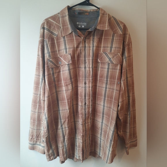 Columbia Mens button up Long sleeve casual/ dress plaid shirt XL - Picture 3 of 5